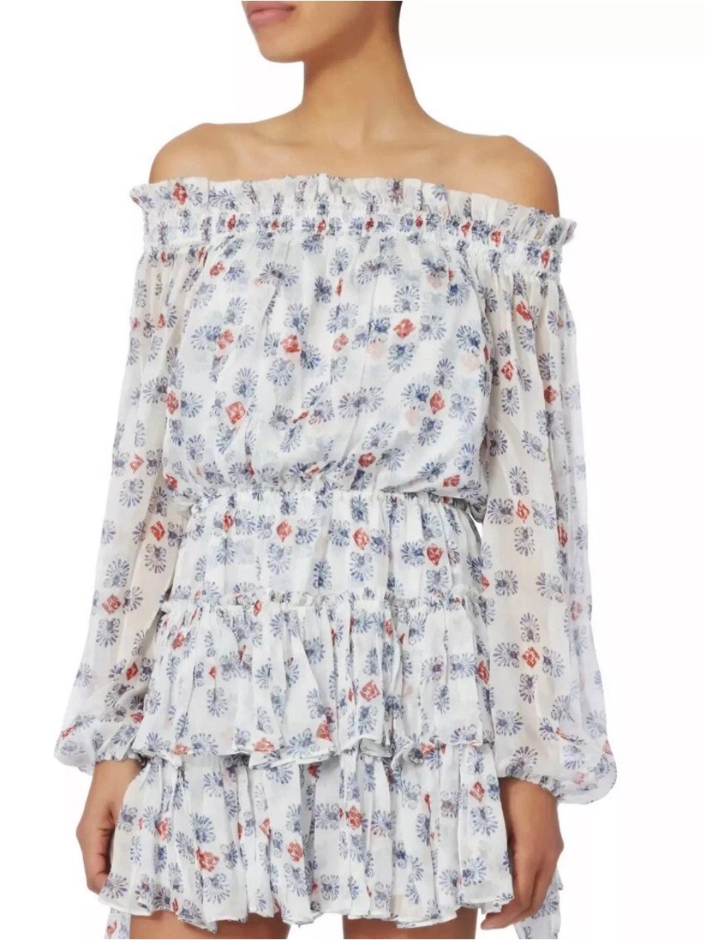 Caroline Constas Lou Off the Shoulder Mini Dress